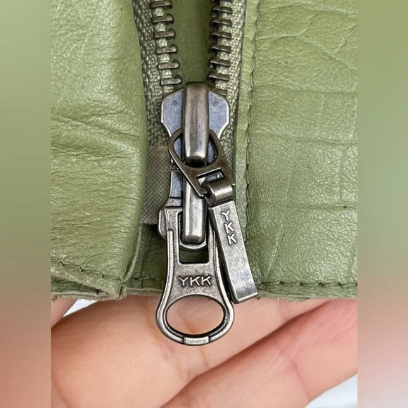 Elements by vakko olive green leather jacket large - Picture 10 of 12